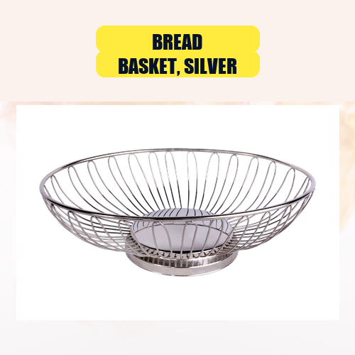 Bread Basket, Silver | Silver Bread Basket Rental for Buffets, Weddings & Catering Events