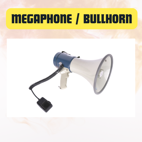 Megaphone / Bullhorn | Portable Loud Voice Amplifier for Events & Crowds