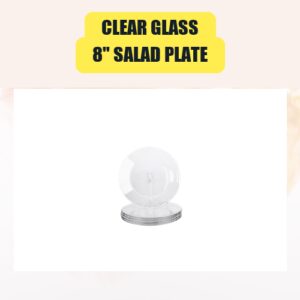 Clear Glass, 8″ Salad Plate | Clear Glass, 8″ Salad Plate China Plate Rental for Weddings & Events
