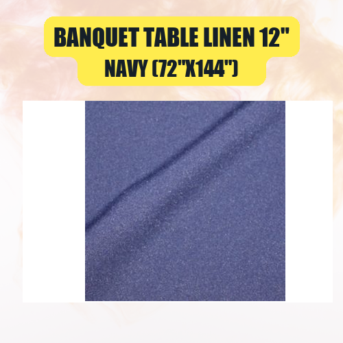 Banquet Table Linen 12" (60" x 120") | Premium Tablecloth for Events & Weddings | 40+ Colors Available - Image 31