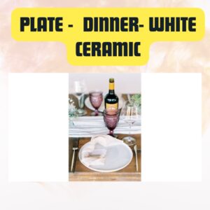 Plate Dinner White Ceramic | Elegant Everyday Tableware 10.75″