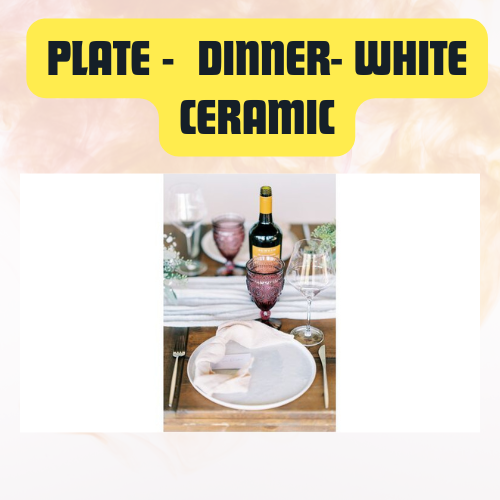 Plate Dinner White Ceramic | Elegant Everyday Tableware 10.75" - Image 2