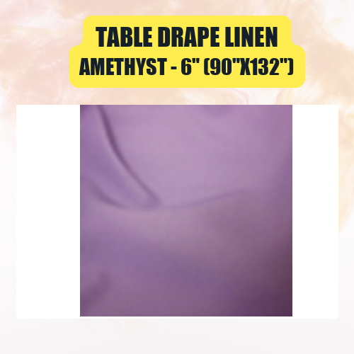 Table Drape Linen 6" (90"x132") | Floor-Length Banquet Table Linen - Image 2