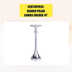 Centerpiece, Beaded Pillar Candle...