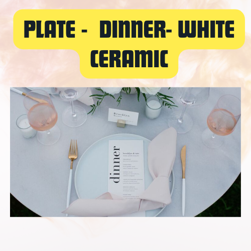 Plate Dinner White Ceramic | Elegant Everyday Tableware 10.75" - Image 4