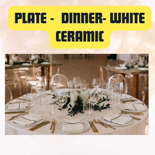 Plate Dinner White Ceramic | Elegant Everyday Tableware 10.75" - Image 6
