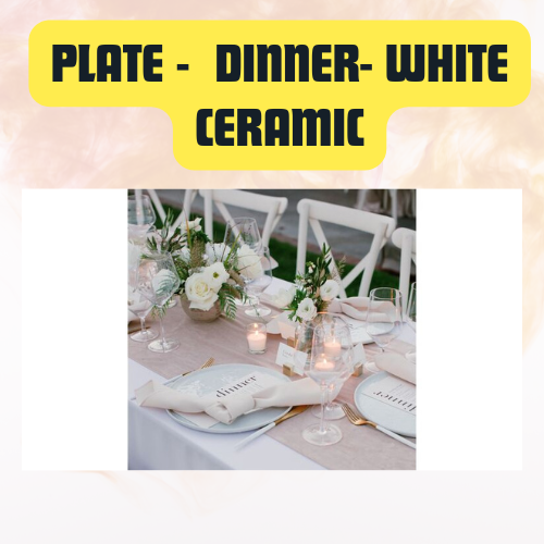 Plate Dinner White Ceramic | Elegant Everyday Tableware 10.75" - Image 7