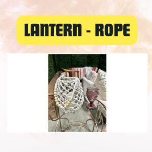 Rustic Rope Lantern | Decorative Hanging Lantern for Home & Outdoor Décor 10″