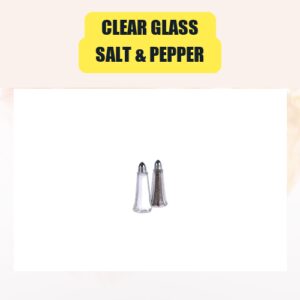Clear Glass, Salt & Pepper | Clear Glass, Salt & Pepper China Plate Rental for Weddings & Events