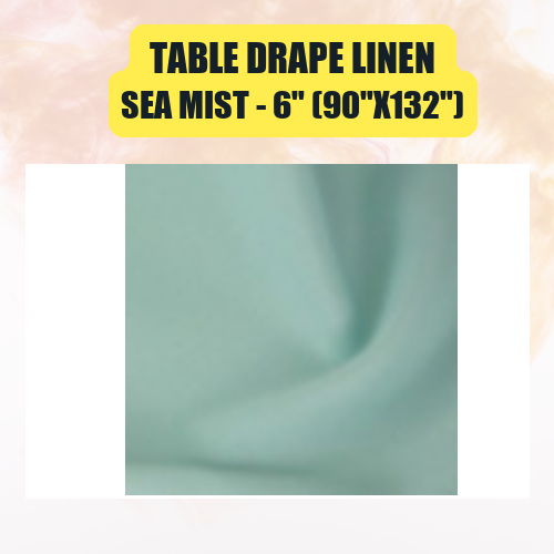 Table Drape Linen 6" (90"x132") | Floor-Length Banquet Table Linen - Image 44