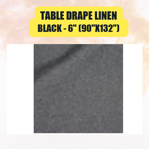 Table Drape Linen 6" (90"x132") | Floor-Length Banquet Table Linen - Image 3
