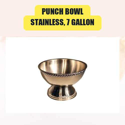Punch Bowl, Stainless, 7 Gallon | Beverage Service Equipment Rental for Events