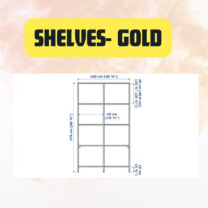Gold Glass Display Shelf Stand – Elegant Event & Wedding Display Shelves