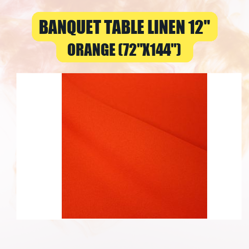 Banquet Table Linen 12" (60" x 120") | Premium Tablecloth for Events & Weddings | 40+ Colors Available - Image 33