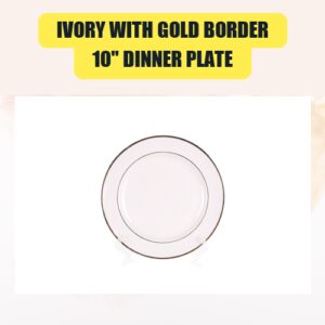Ivory with Gold Border,...
