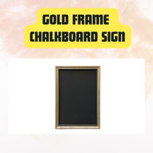 Gold Frame Chalkboard Sign | Elegant Reusable Display Board for Events & Décor