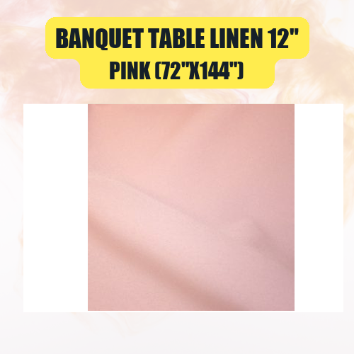 Banquet Table Linen 12" (60" x 120") | Premium Tablecloth for Events & Weddings | 40+ Colors Available - Image 35