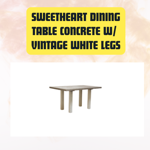 Sweetheart Dining Table – Concrete Top | Rustic Event Table 5ft - Image 5