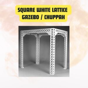 Square White Lattice Gazebo...