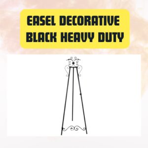 Easel Decorative Black Heavy Duty Easel Stand for Weddings, Events & Sign Displays