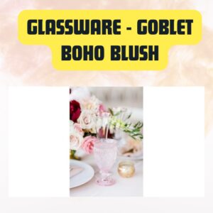 Glassware Boho Blush Glass Goblet – Elegant Pink Stemmed Drinkware
