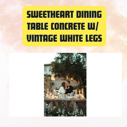 Sweetheart Dining Table – Concrete Top | Rustic Event Table 5ft - Image 7