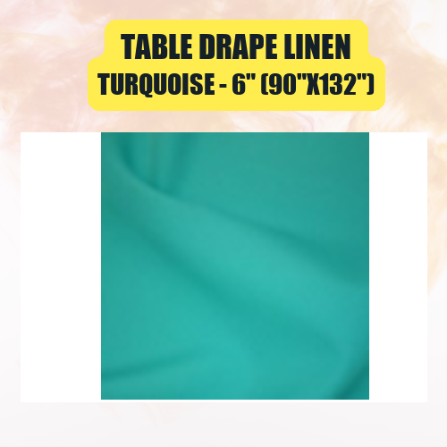 Table Drape Linen 6" (90"x132") | Floor-Length Banquet Table Linen - Image 50