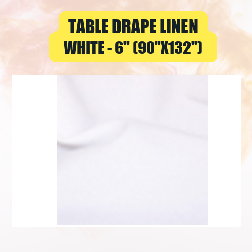 Table Drape Linen 6" (90"x132") | Floor-Length Banquet Table Linen - Image 51