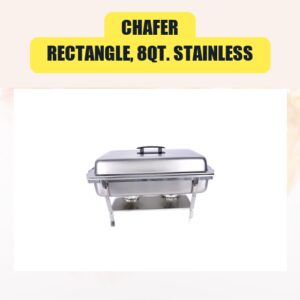 Chafer, Rectangle, 8qt. Stainless...