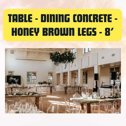 Dining Concrete Table – Rectangular Event Table 8ft - Image 2