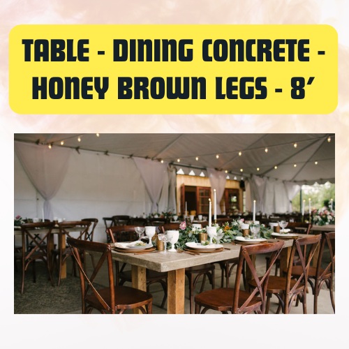 Dining Concrete Table – Rectangular Event Table 8ft - Image 3