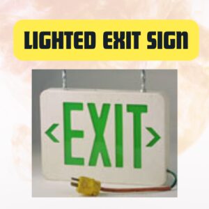 Lighted Exit Sign | Illuminated Emergency Exit Sign