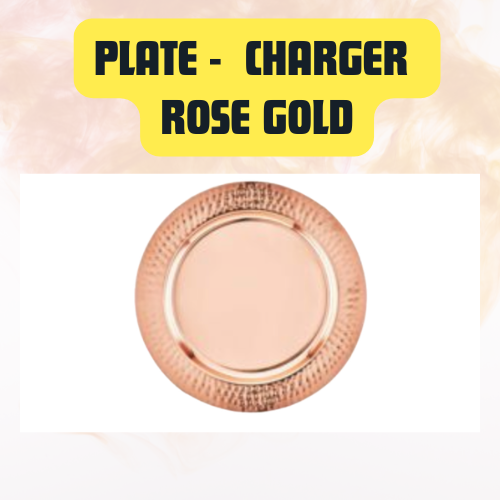 Charger Plate Rose Gold | Elegant Decorative Dinner Plate