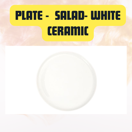 Plate White Ceramic Salad | Elegant Round Dinnerware 8"