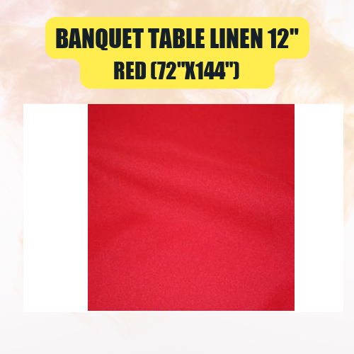 Banquet Table Linen 12" (60" x 120") | Premium Tablecloth for Events & Weddings | 40+ Colors Available - Image 39