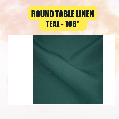 Round Table Linen 108" | Floor-Length Fit for 48" Round Tables | 40+ Color Options - Image 49