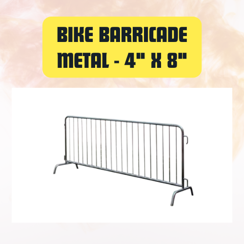 Metal Bike Barricade | Heavy-Duty Crowd Control Barrier 4′ x 6.5′