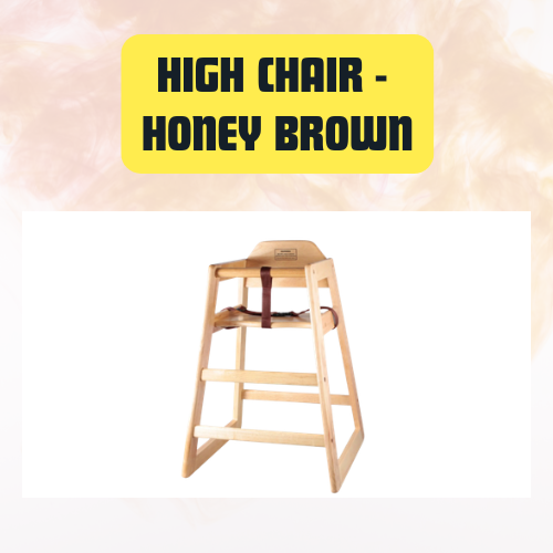 High Chair Rental | Honey Brown & Mahogany Event Seating - Image 2