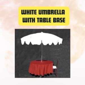 White Patio Umbrella with...