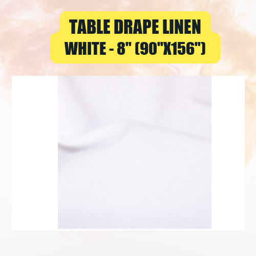 Table Drape Linen, 8" (90"x156") - Image 50