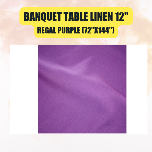 Banquet Table Linen 12" (60" x 120") | Premium Tablecloth for Events & Weddings | 40+ Colors Available - Image 40