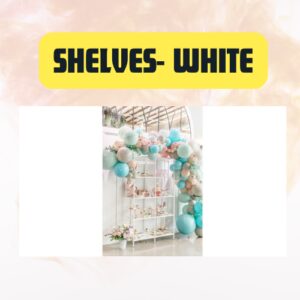White Glass Display Shelves – Elegant Event & Decor Stand