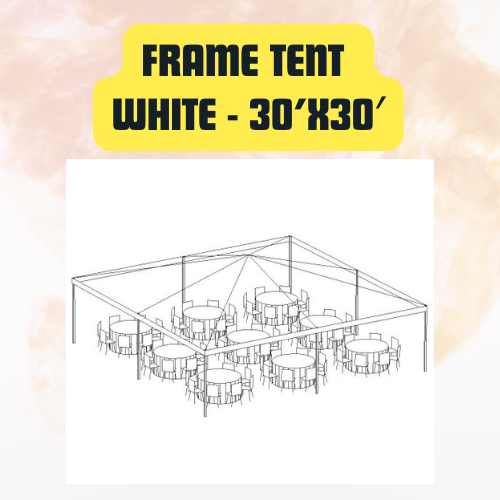 White Frame Tent | Heavy-Duty Event Canopy Tent 30’X30′