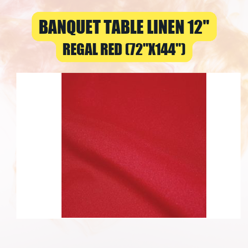 Banquet Table Linen 12" (60" x 120") | Premium Tablecloth for Events & Weddings | 40+ Colors Available - Image 41
