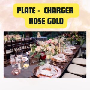 Charger Plate Rose Gold | Elegant Decorative Dinner Plate