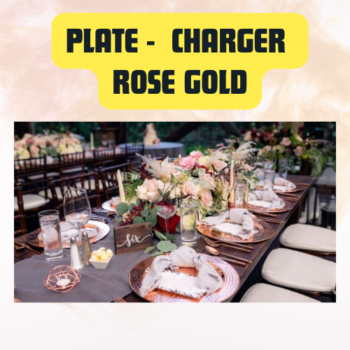 Charger Plate Rose Gold | Elegant Decorative Dinner Plate - Image 2