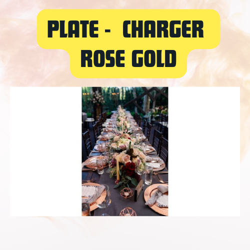Charger Plate Rose Gold | Elegant Decorative Dinner Plate - Image 3