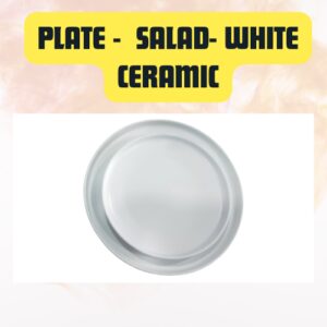 Plate White Ceramic Salad | Elegant Round Dinnerware 8″