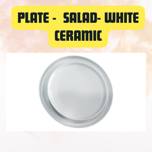 Plate White Ceramic Salad | Elegant Round Dinnerware 8" - Image 2