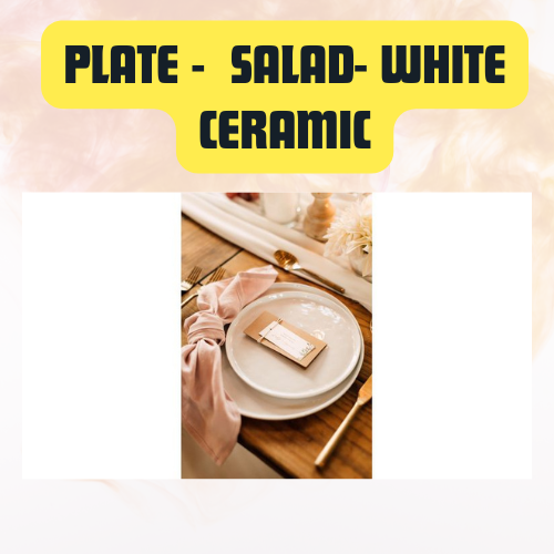 Plate White Ceramic Salad | Elegant Round Dinnerware 8" - Image 3
